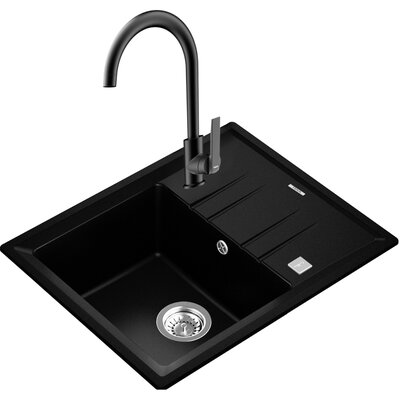 Zlewozmywak TEKA Stone 45 S-TG 1B 1D Czarny Carbon + Bateria In 915