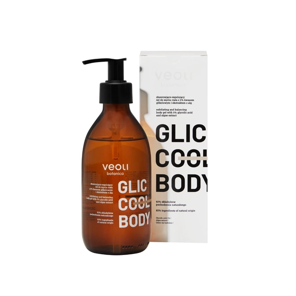 Veoli Botanica Glic Cool Body złuszczająco-regulujący żel do mycia ciała, 280 ml