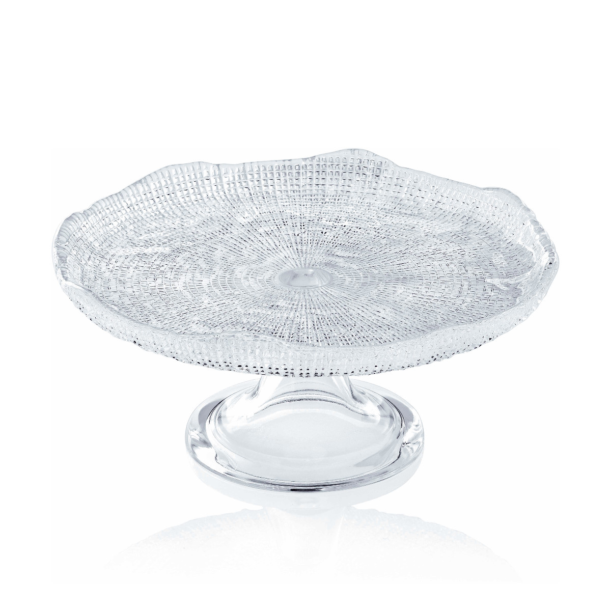 IVV - Patera na nóżce Diamante 25cm Przezroczysta