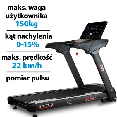Bieżnia elektryczna BH FITNESS RS1200 LED 2590W 22km/h