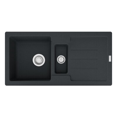 Zlewozmywak półtorakomorowy z ociekaczem FRANKE Strada SAG 651-86 114.0676.320 Onyx 43.5x86