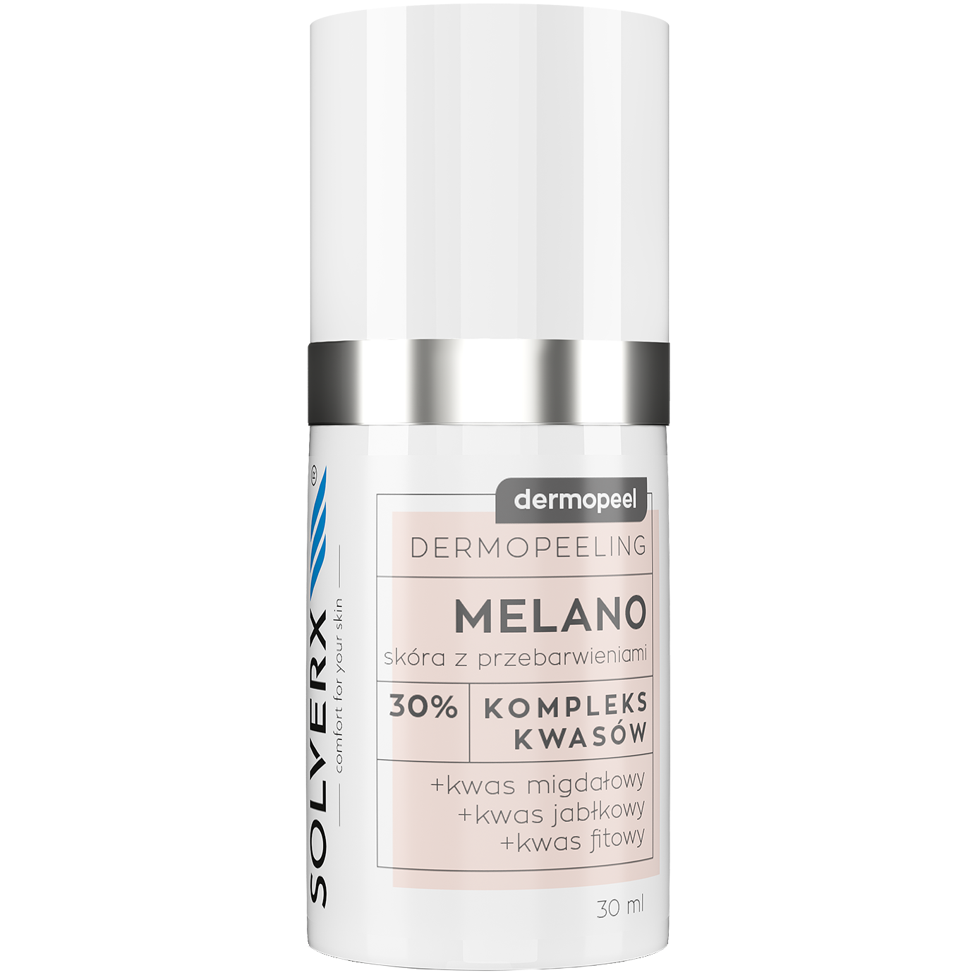 Solverx Melano peeling z 30% kwasem migdałowym do twarzy, 30 ml