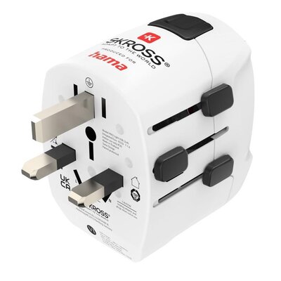 Adapter podróżny HAMA Word Travel Pro Light USB 223474 (Polska - Świat)