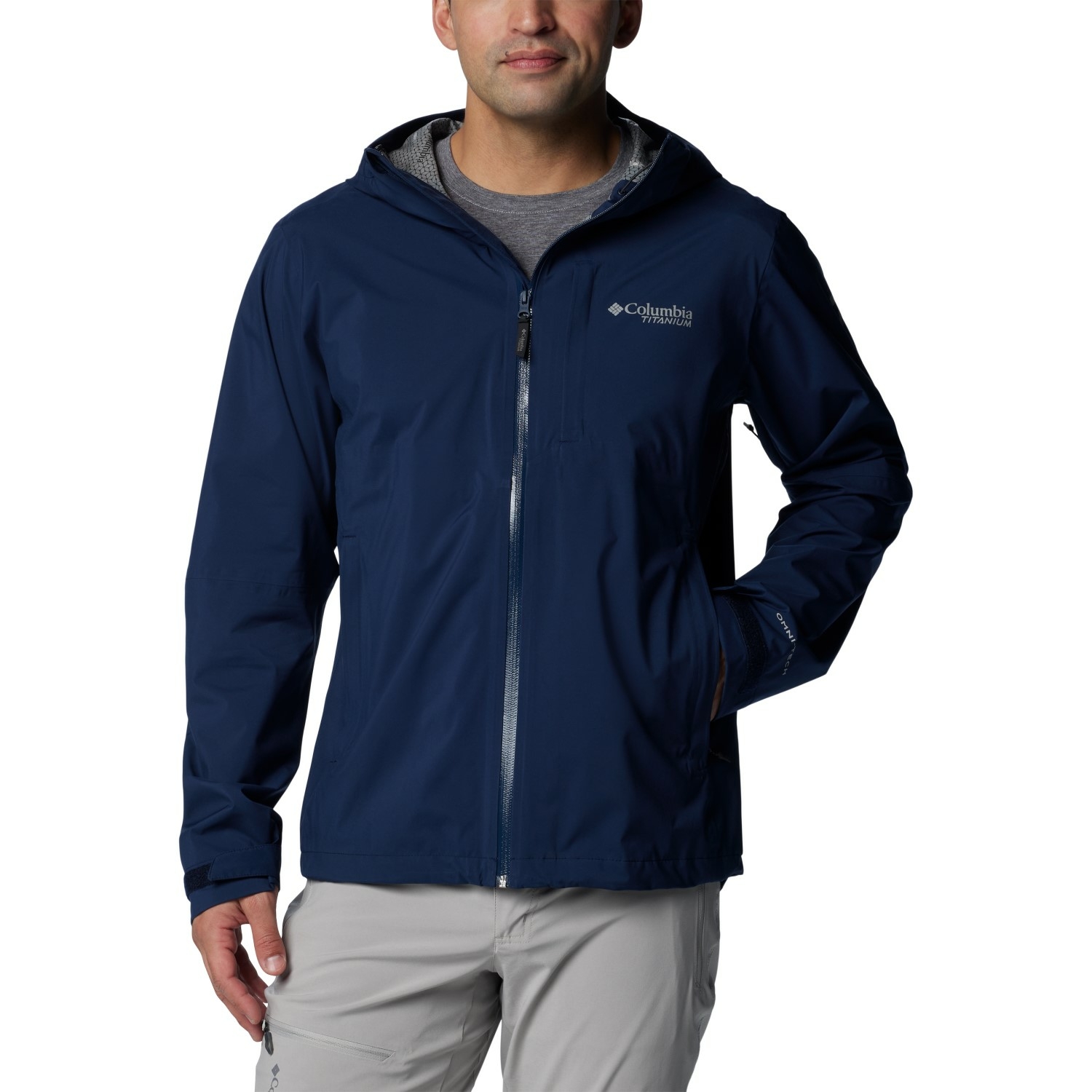 Męska kurtka przeciwdeszczowa Columbia Omni-Tech Ampli-Dry II Shell collegiate navy - L