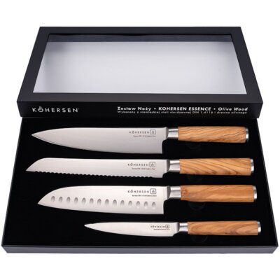 Zestaw noży KOHERSEN Essence Olive Wood (4 elementy)