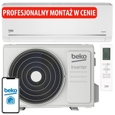 Klimatyzator Split, Pompa ciepła powietrze - powietrze BEKO BEHPGH 180/BEHPGH 181 z usługą montażu