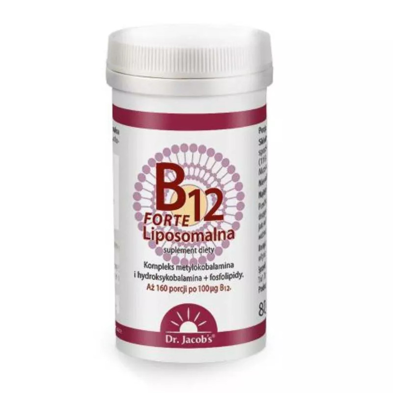 Dr. Jacob's B12 Forte suplement diety, B12 liposomalna, 80 g