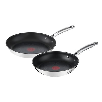 Zestaw patelni TEFAL Duetto+ G732S255 24 i 28 cm Stal nierdzewna 18/10 Indukcja Możliwość mycia w zmywarce (2 elementy)