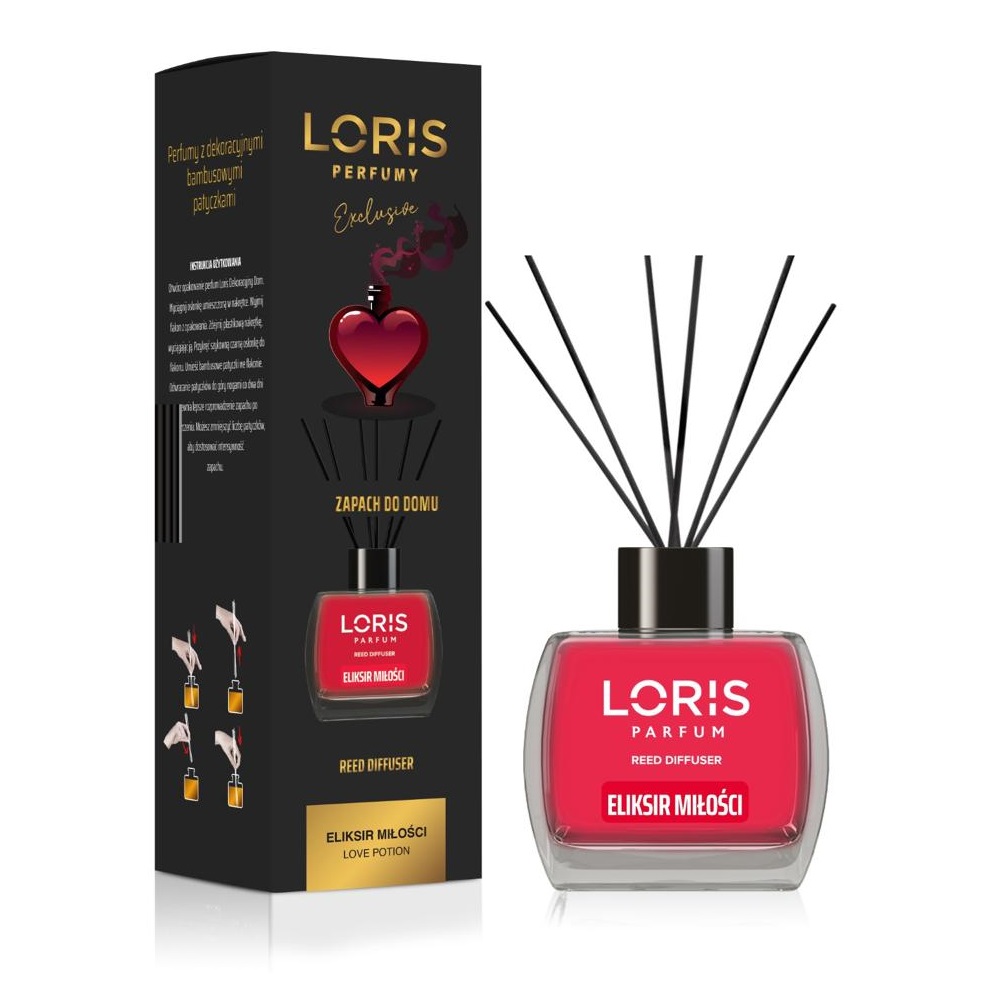 Loris dyfuzor zapachowy z patyczkami Eliksir Miłości, 120 ml