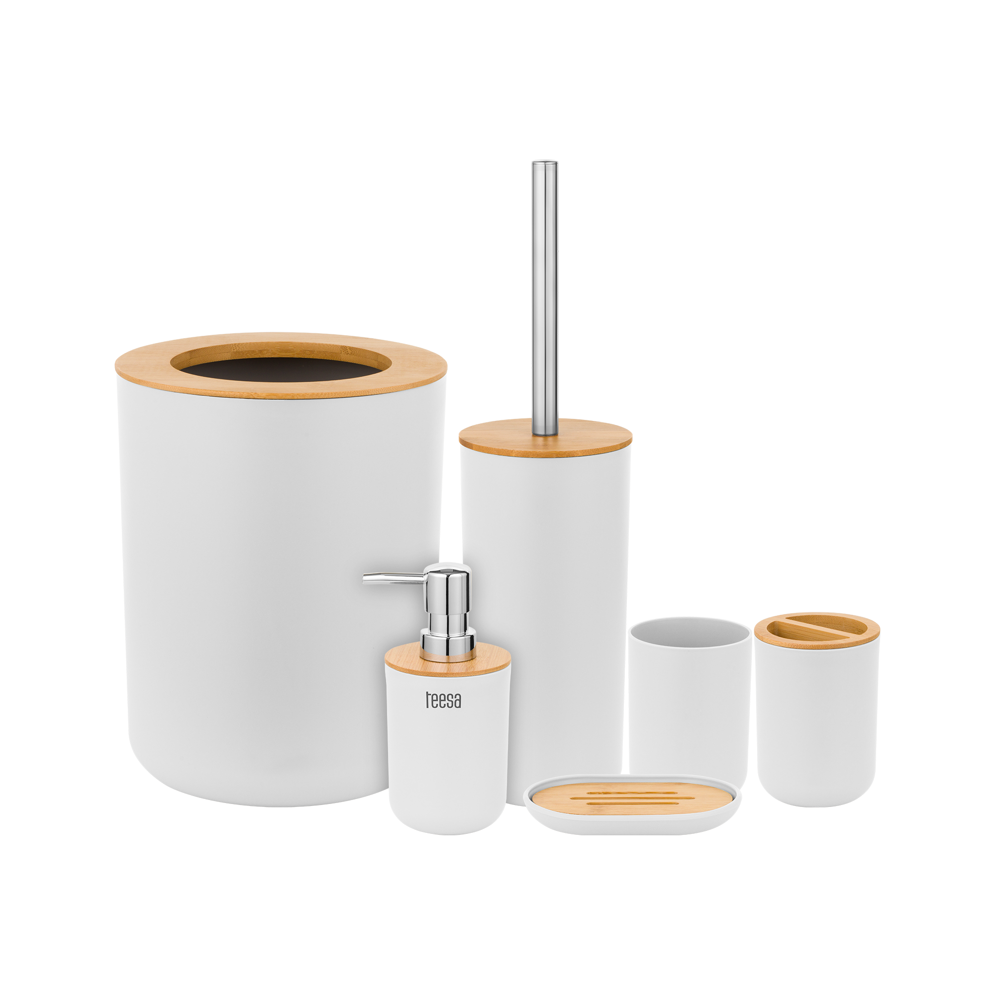 Zestaw akcesoriów łazienkowych biały