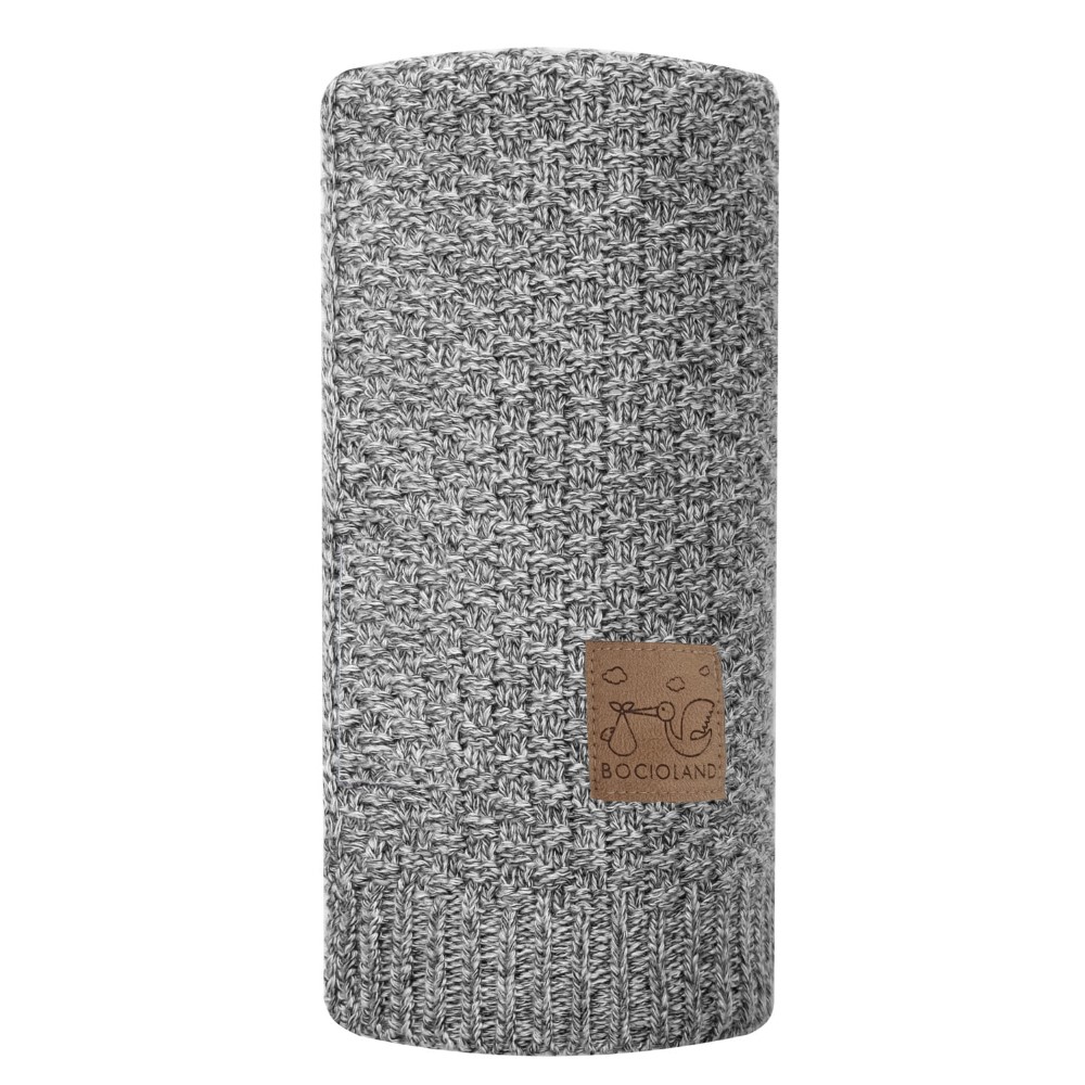 Bocioland kocyk bambusowy roma szary melange 80x100 cm, 1 szt.