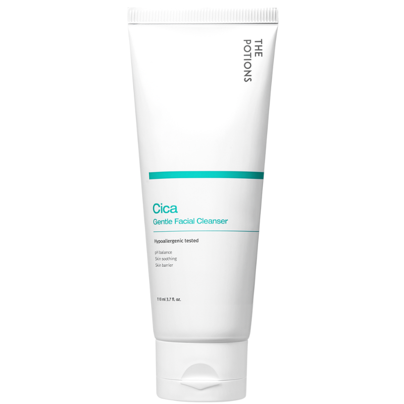 The Potions delikatny żel myjący do twarzy z wąkrotą azjatycką, 110 ml