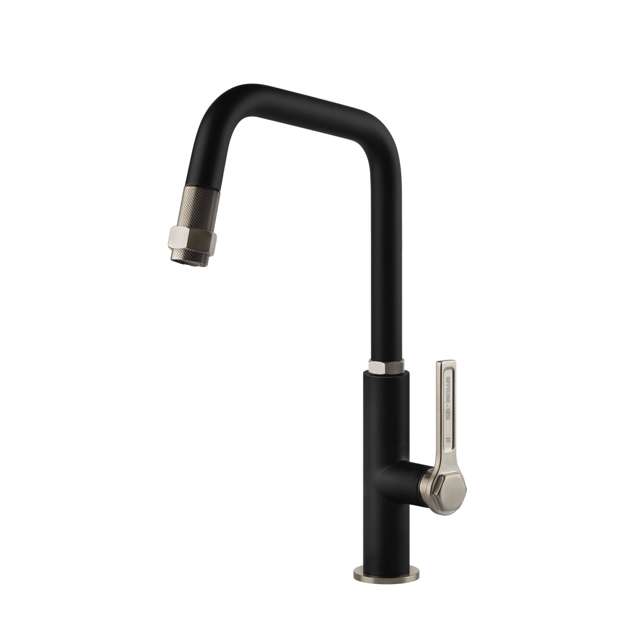 Gessi - Bateria kuchenna Officine dwufunkcyjna wylewka 60053 Czarna matowa / Finox