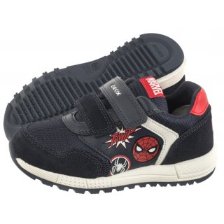 Buty Sportowe Geox B Alben B.B - Suede+Nylon Navy/Red B453CB 022FU C0735