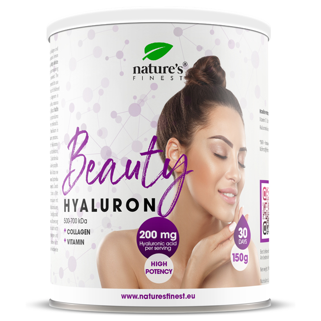 Nature's Finest Beauty Hyaluron suplement diety z hydrolizowanym kolagenem i kwasem hialuronowym, 150 g