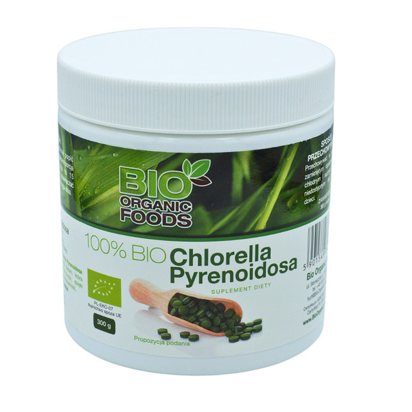 Bio Organic Foods Chlorella Pyrenoidosa BIO 250 mg suplement diety, 1200 tabl./1 opak.