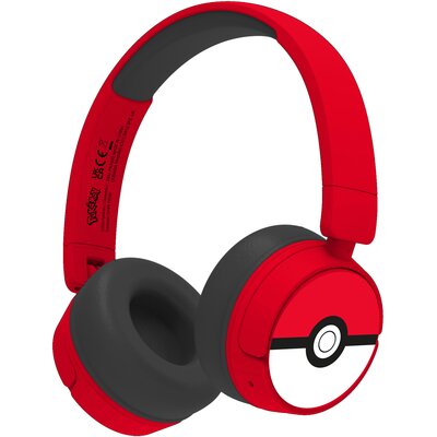 Słuchawki nauszne OTL Kids Pokemon Poke Ball Czerwono-czarny