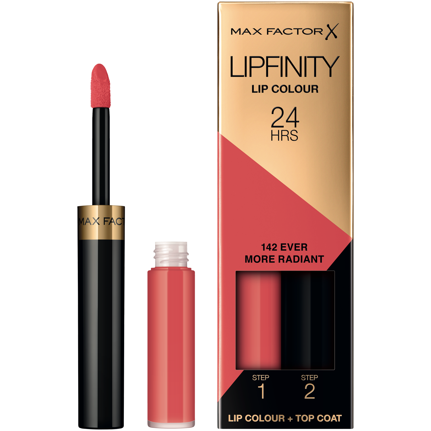 Max Factor Lipfinity Lip Colour 24H dwufazowa szminka o długotrwałym efekcie 142 evermore radiant, 2,3 ml + 1,9 g