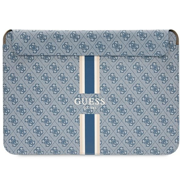 Guess 4G Sleeve With Printed Stripes Blue - pokrowiec MacBook 14"