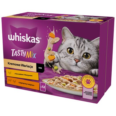 Karma dla kota WHISKAS Tasty Mix Kremowe Wariacje Mix smaków (12 x 85 g)