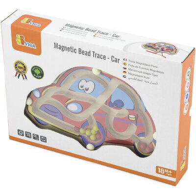 Zabawka edukacyjna VIGA Labirynt magnetyczny - samochodzik 50163