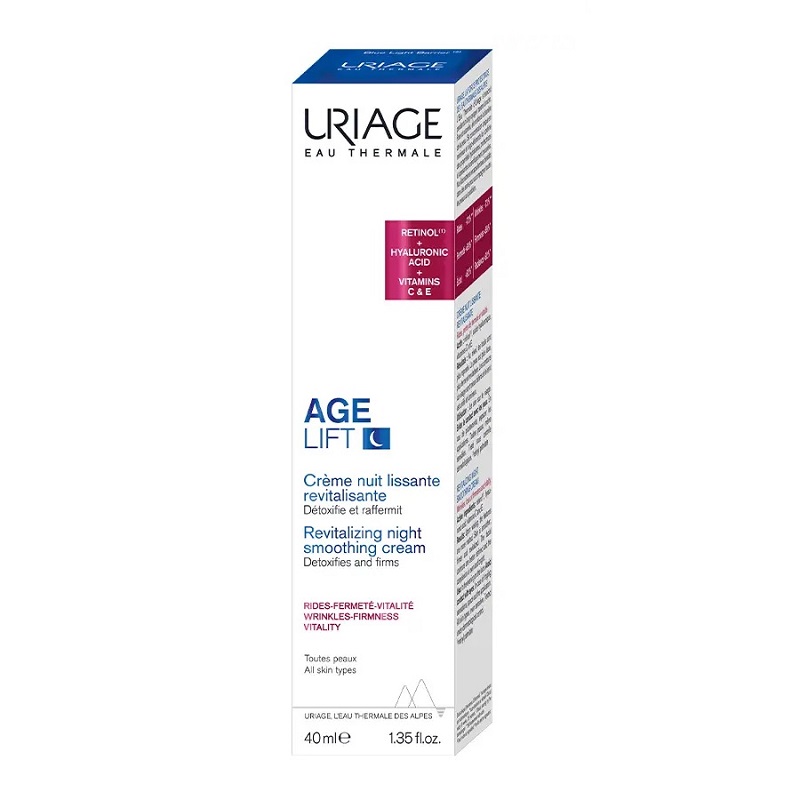 Uriage Age Lift wygładzający krem rewitalizujący do twarzy na noc, 40 ml