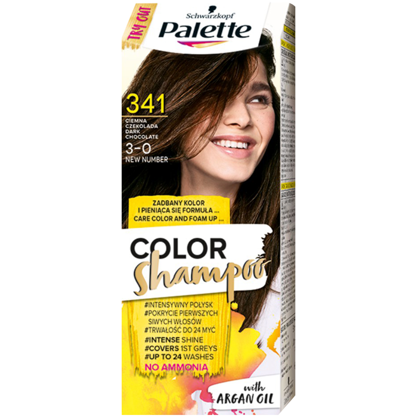 Palette Color Shampoo szampon koloryzujący do włosów 3-0 (341) ciemna czekolada, 1 opak.