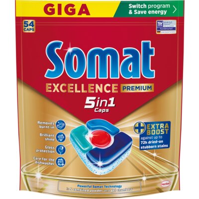 Tabletki do zmywarek SOMAT Excellence Premium 5w1 - 54 szt.