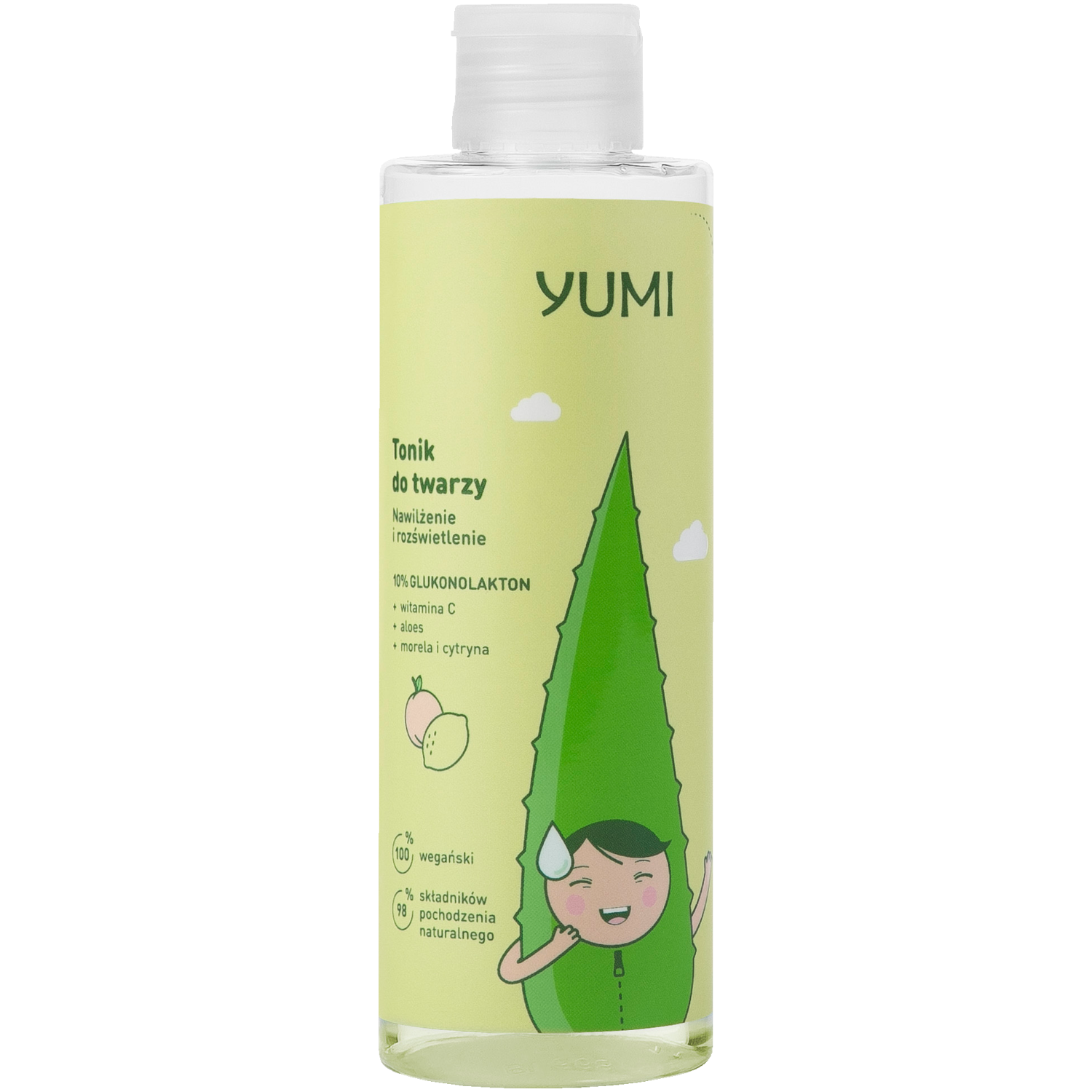 Yumi tonik z 10% glukonolaktonem do twarzy, 200 ml