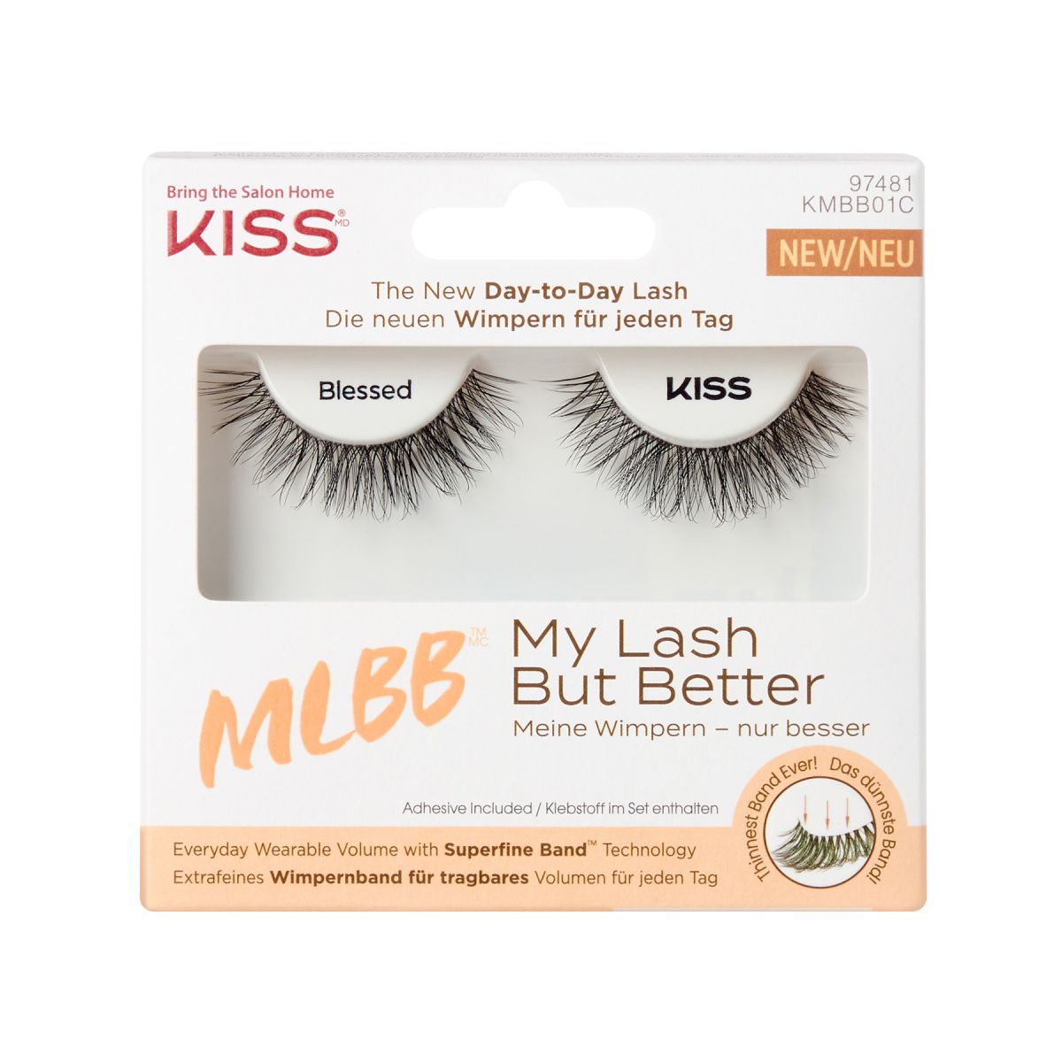 Kiss My Lash But Better sztuczne rzęsy kmbb01 bless, 1 para