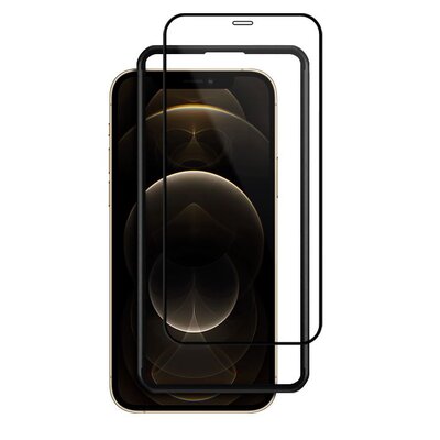 Szkło hartowane CRONG Anti-Bacterial 3D Armour do iPhone 12 Pro Max + ramka instalacyjna