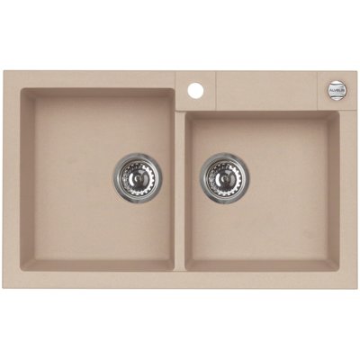 Zlewozmywak dwukomorowy ALVEUS Rock 90 1219055 Beż 48x78