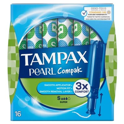 Tampony TAMPAX Pearl Compak Super (16 sztuk)