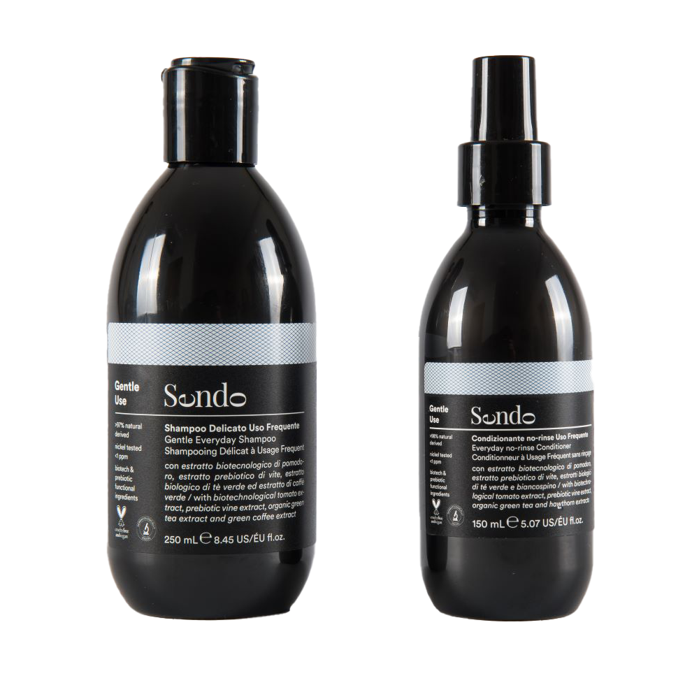 Sendo Gentle Use zestaw do codziennej pielęgnacji włosów: szampon, 250 ml + odżywka bez spłukiwania, 150 ml
