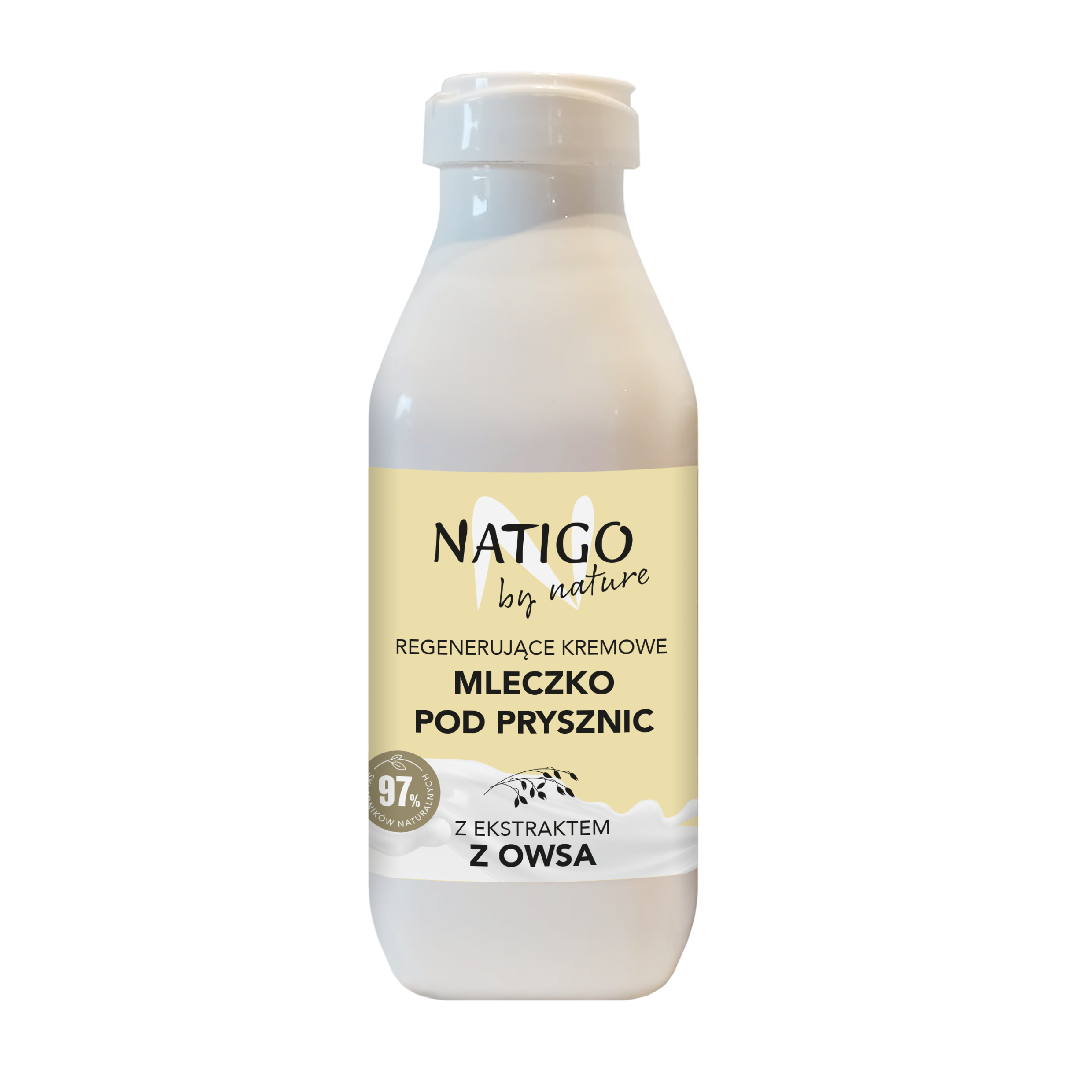 Natigo By Nature regenerujące kremowe mleczko pod prysznic z ekstraktem z owsa, 400 ml