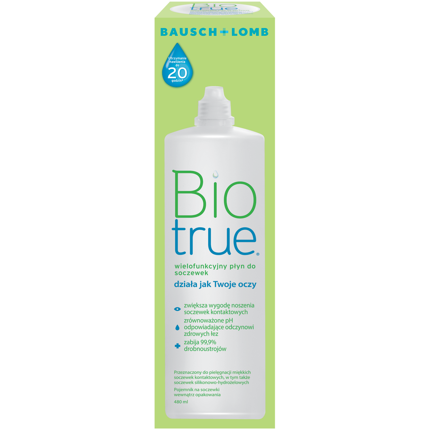 Biotrue płyn do soczewek kontaktowych, 480 ml