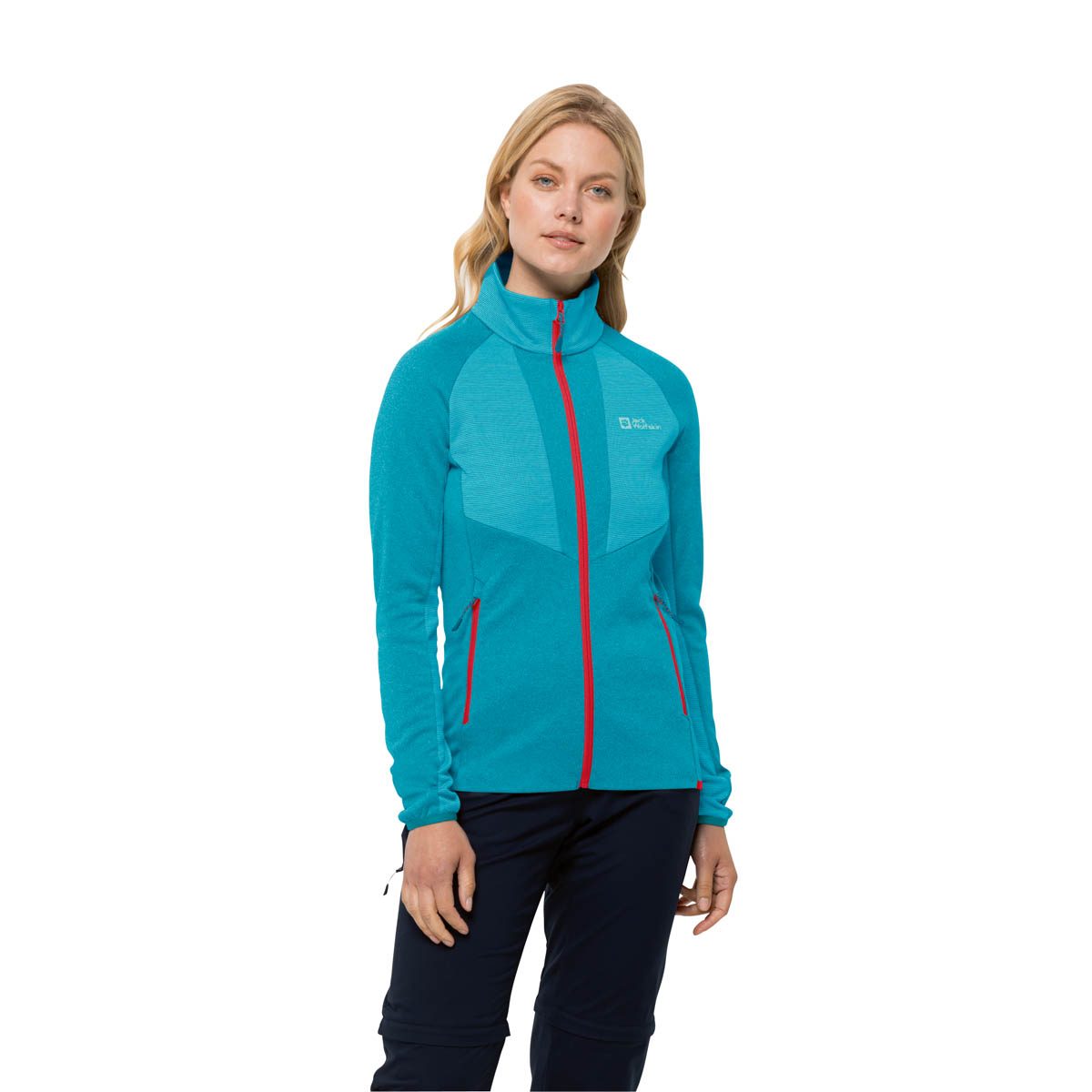 Bluza polarowa damska Jack Wolfskin BLATTSTEIG FZ W scuba - S