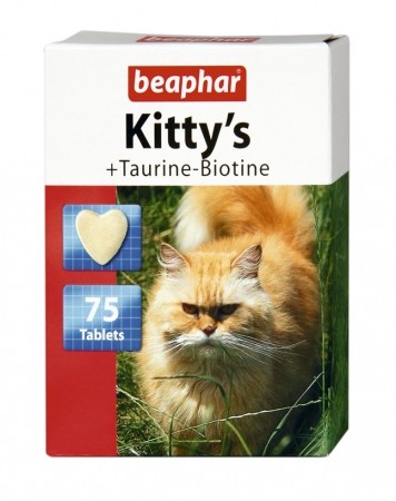 BEAPHAR Kitty`S tabletki dla kota z tauryną i biotyną 75 szt.