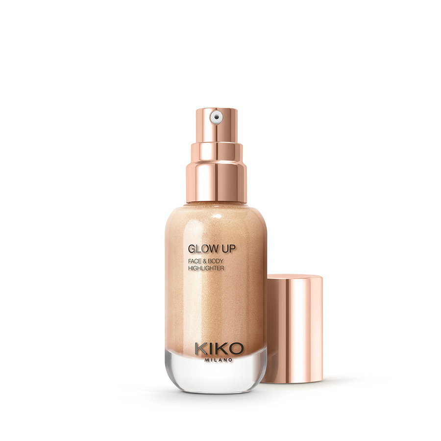 Kiko Milano Glow Up metaliczny rozświetlacz w płynie 01 Champagne, 30 ml