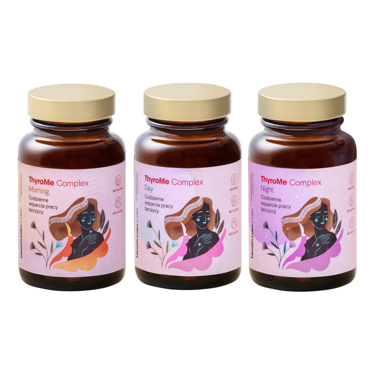 Health Labs Care ThyroMe Complex suplement diety Morning&Day&Night codzienne wsparcie tarczycy, 90 kaps./1 opak.