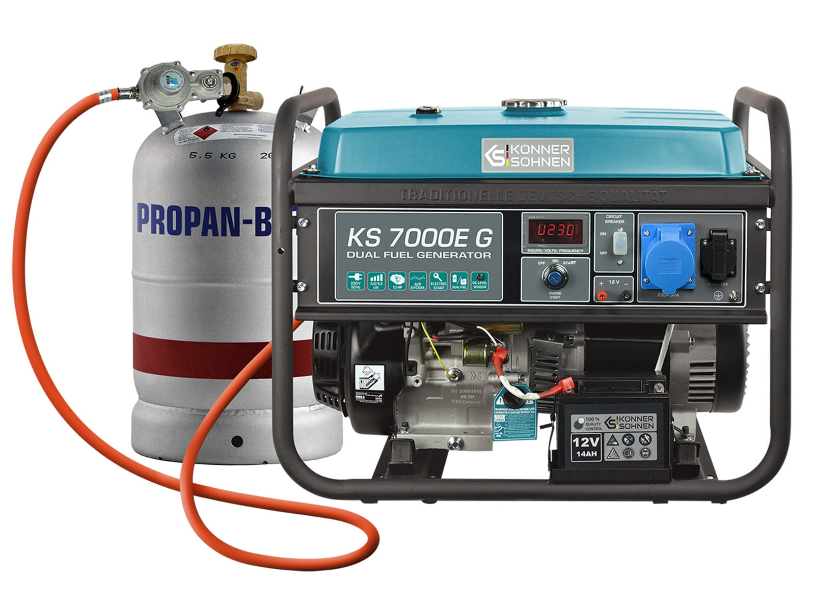 Agregat prądotwórczy KS 7000E G AVR 5.5 kW / 13 KM K&S