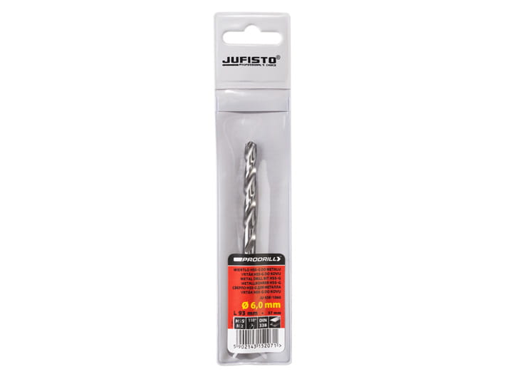 Wiertło do metalu HSS-G 6,0 x 93 mm (1 szt.) JUFISTO