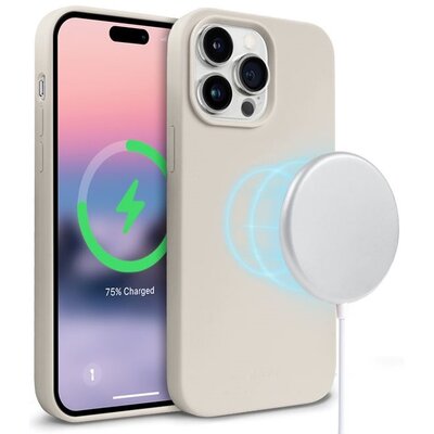 Etui CRONG Color Cover Magnetic MagSafe do Apple iPhone 14 Pro Kamienny beż