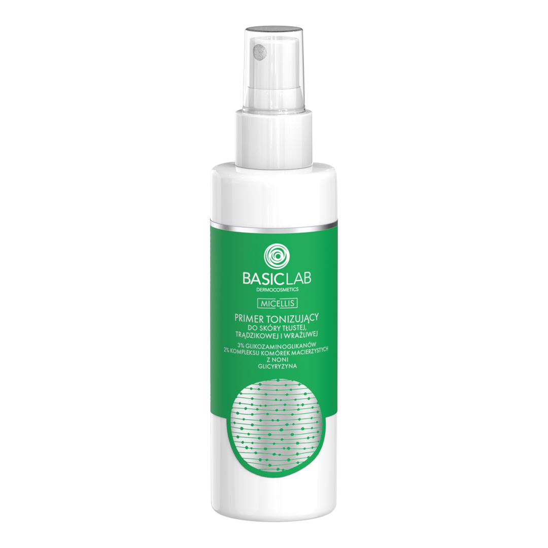 Basiclab Micellis primer tonizujący do skóry tłustej, trądzikowej i wrażliwej, 150 ml