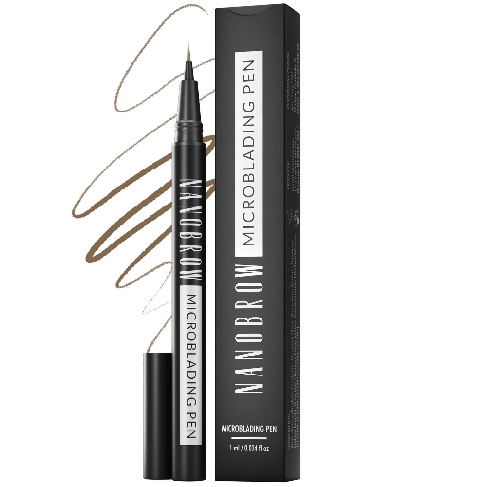 Nanobrow Microblading Pen precyzyjny pisak do brwi Warm Brown, 1 ml