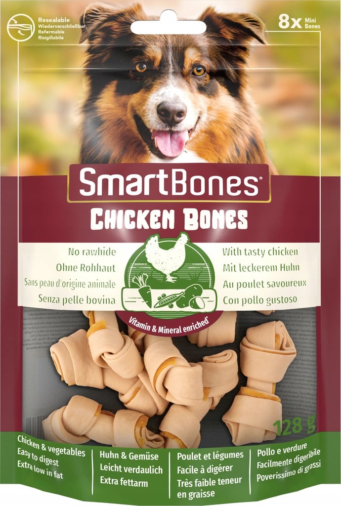 SMART BONES Chicken mini 8 szt. Przysmaki kości dla psów ras małych kurczak