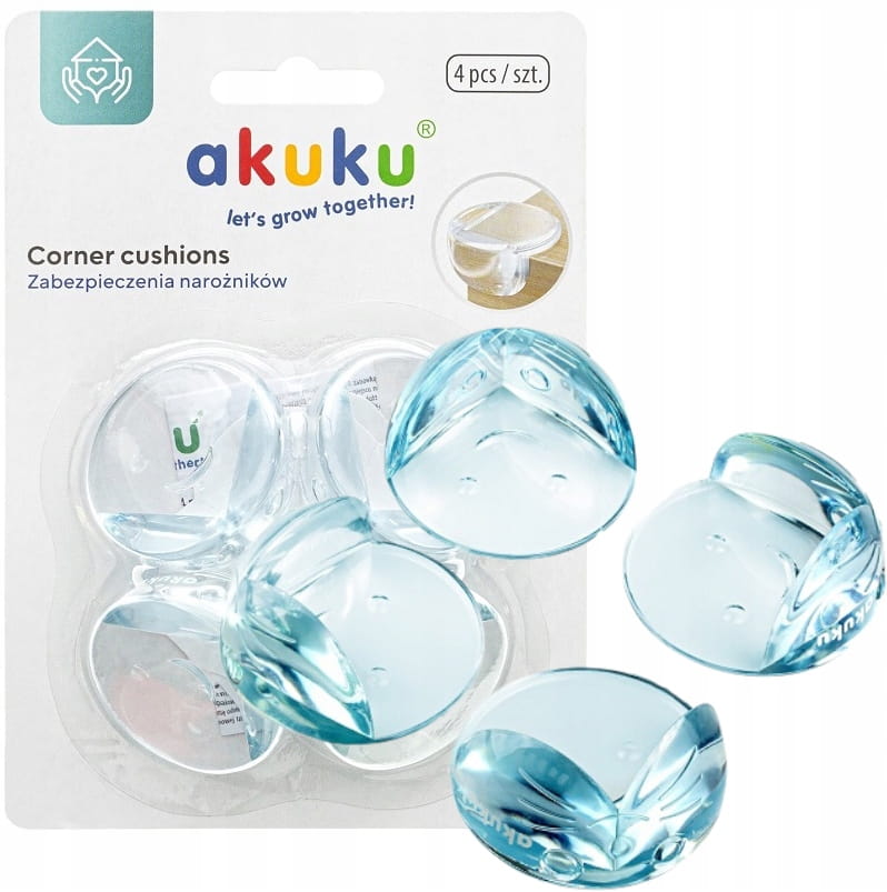 Zabezpieczenia narożników silikonowe na kanty owalne Akuku 4szt