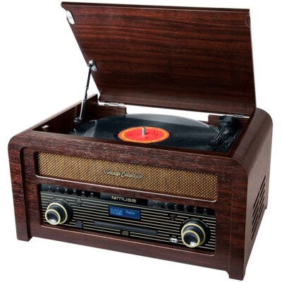 Gramofon MUSE MT-115 DAB Bluetooth USB Drewno