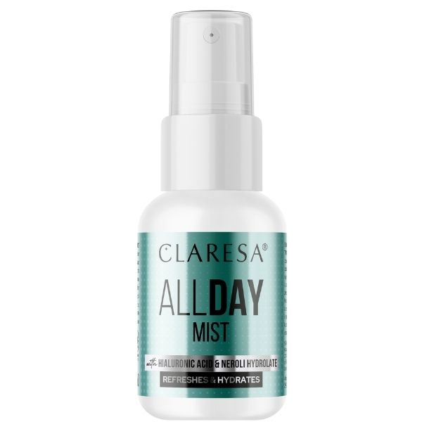 Claresa All Day Mist nawilżająco-odświeżająca mgiełka do twarzy, 50 ml