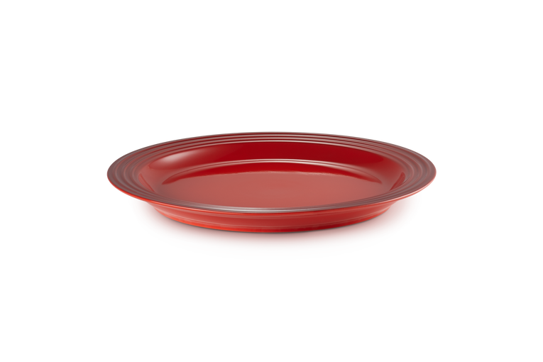 Le Cresuet - Duży talerz kamionka wiśniowy